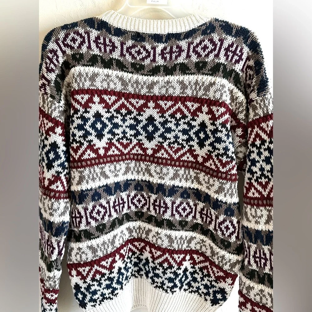 Old School Clothing Co. Vintage Oversized Grandpa Chunky Unisex Sweater Sz M